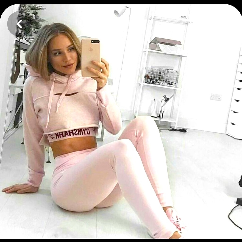 Limited edition gym shark cropped hoodie